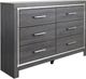Signature Design by Ashley® Lodanna 4-Piece Gray King Panel Bed Set-2