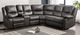 Mazin Furniture Everett 3-Piece Black Modular Reclining Sectional-2