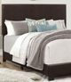 Kwality Imports Ramon Chocolate Brown Upholstered Queen Bed-1