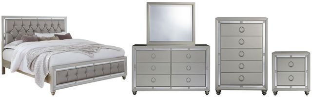 Global Furniture USA Riley 5-Piece Silver Queen Bedroom Set-0