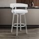 Armen Living Tyler Cream/Walnut Swivel Counter Stool-2