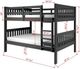 Donco Kids Mission Dark Gray Full/Full Bunk Bed-2