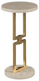Century® Grand Tour Furniture Links Crystal Stone Top Accent Table with Antique Brass Base-0