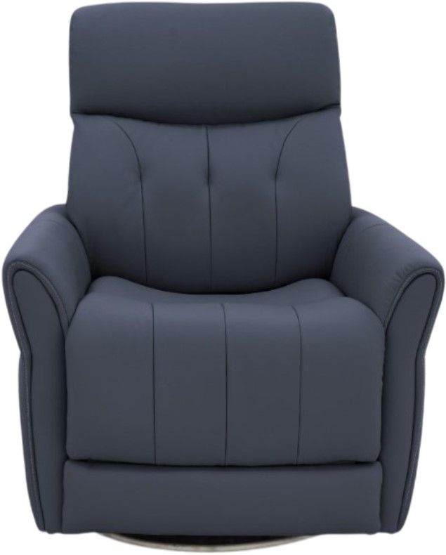 BarcaLounger® Modern Expressions Mae Sorrento Ocean Leather Swivel Power Recliner-3