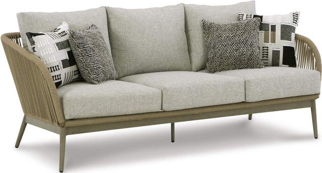 Swiss Valley Outdoor Loveseat with Cushion - Beige Swiss Valley Outdoor Loveseat with Cushion - Beige