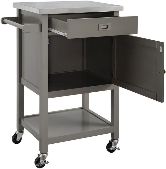 Linon Sydney Gray Apartment Cart-2