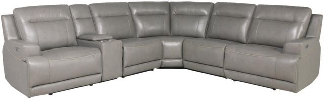 Signature Design by Ashley® Goal Keeper 6-Piece Gray Reclining Sectional Set-0