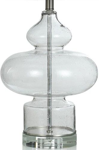 Harp & Finial® Boulton Seeded Clear Table Lamp-2