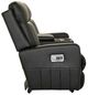 La-Z-Boy® Finley Onyx Leather Power Wall Reclining Loveseat with Console and Headrest-3