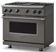 Viking® 7 Series 36" Damascus Gray Pro Style Natural Gas Range with 12" Reversible Griddle-3