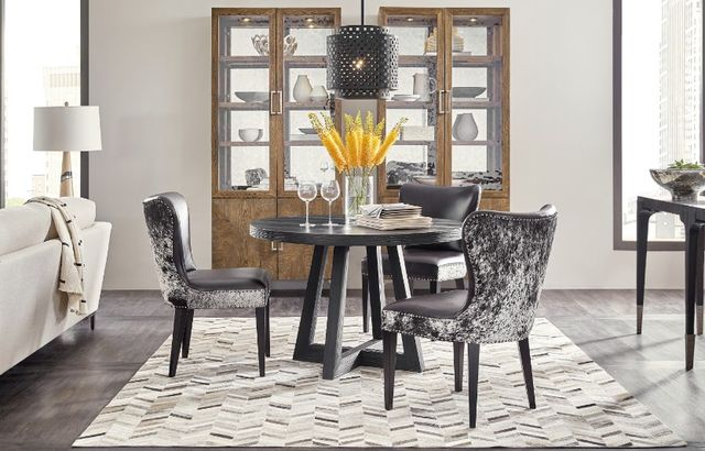 Hooker® Furniture Chapman Charred Black Petite Round Dining Table-1