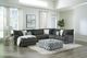Albany Industries 3-Piece Tweed Gunmetal Left-Arm Facing Chaise Sectional -1