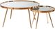 Coaster® Kaelyn 2-Piece Mirror Top Nesting Table with Gold Tapered Legs-0