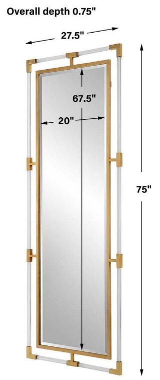 Uttermost® Balkan Metallic Gold Leaf Tall Mirror-2