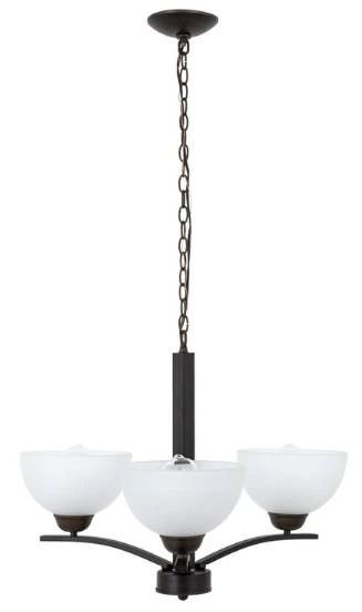 YHD Alta Peak Robust Coffee Brown 3-Light Chandelier-0