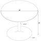 Coaster® Kella 5-Piece Gold/White Round Marble Top Dining Set with Blue Chair-4