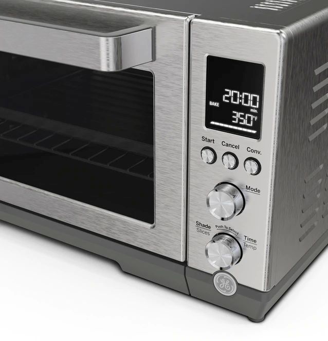 GE .88 Cu. Ft. Stainless Steel Quartz Convection Toaster Oven Appliance Plus