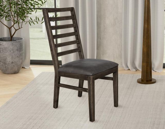 International Furniture Direct Balam Stained Dark Dining Side Chair-1