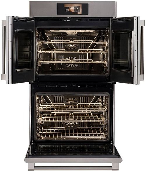 Monogram® Statement 30" Stainless Steel Double Electric Wall Oven with French Doors-1