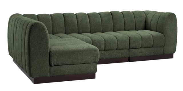 Meridian Furniture Quinn 4-Piece Green Sectional-0