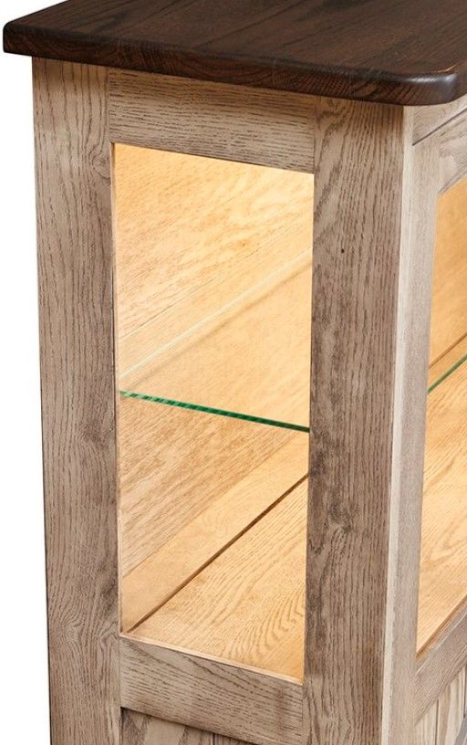 Country Classic Collection Customizable Farmstead Server with Glass Doors and Shelf-2