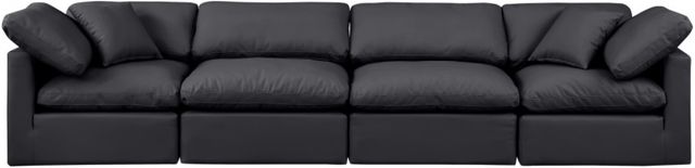 Meridian Furniture Indulge 4-Piece Black 140" Sofa-2