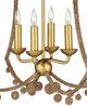 Currey & Company Suzanne Duin Gold/Natural Rope Nimes Chandelier-4