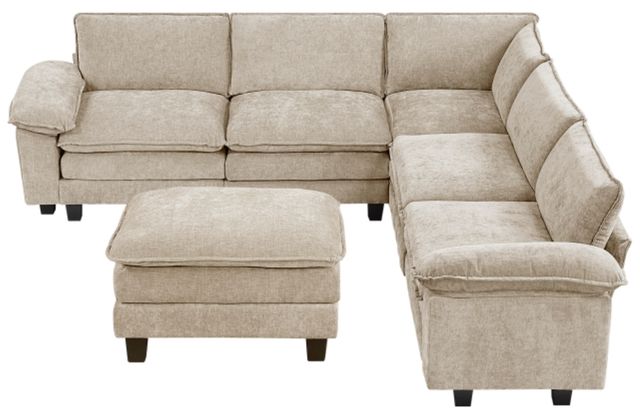 Homelegance® Dublin 6-Piece Taupe Modular Sectional with Ottoman-2