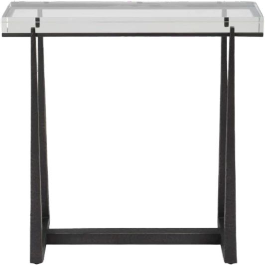 Uttermost® Midas Glass Top End Table with Bronze Metal Base-3