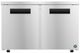 Hoshizaki Steelheart® Reach-Ins 60" 15.1 Cu. Ft. Stainless Steel Two Section Undercounter Low Profile Refrigerator-0