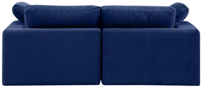 Meridian Furniture Comfy 2-Piece Navy Velvet Modular Sofa-3