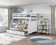 Homelegance® Sloane White Twin/Full Bunk Bed-1