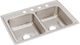 Elkay Lustertone® Lustrous Satin 33" x 22" 4-Hole Equal Double Bowl Drop-in Sink-0