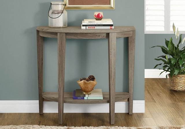 Monarch Specialties Inc. 36"L Dark Taupe Hall Console Table -2