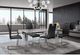 Mazin Furniture Porfirio Glass Top Dining Table with Silver Legs-2