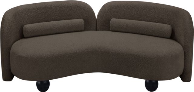 Meridian Furniture Daphne Brown Boucle Fabric Sofa-3
