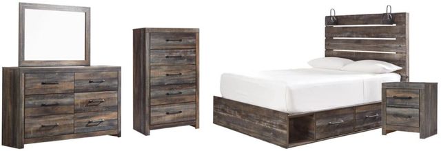 Drystan 5 Piece Queen Storage Bedroom - Multi