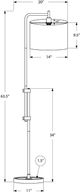 Monarch Specialties Inc. Brass Floor Lamp with Double Rod-1