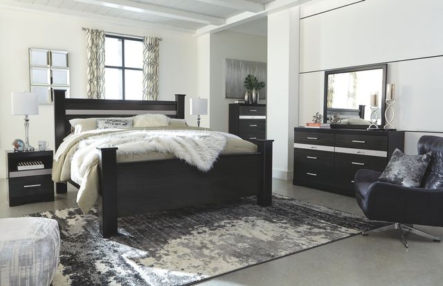 Signature Design by Ashley® Starberry Black King Poster Bed-2