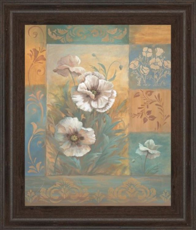 Classy Art Pam’s Poppies Il by Vivian Flasch Framed Print Wall Art-0
