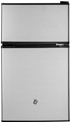 GE® 19" 3.1 Cu. Ft. CleanSteel® Stainless Steel Compact Refrigerator