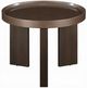 ACME Furniture Lakita Dark Blond High Gloss End Table with Smoked Oak Base -1