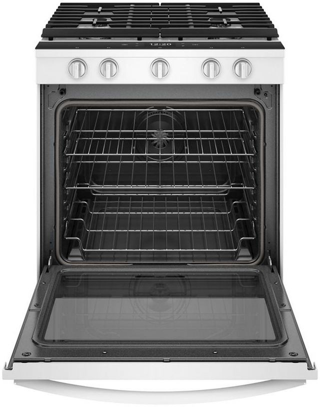 Whirlpool® 30" Smart Slide-In Gas Range-White-4