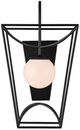 Currey & Company Rochefort Black/White Small Wall Sconce-1