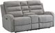 Elements International Avanti Whiskers Nature Grey Power Reclining Loveseat-0
