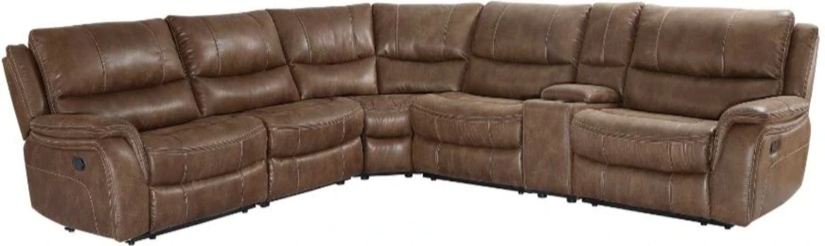 Steve Silver Co. Lehi 6-Piece Brindle Manual Reclining Sectional | Big ...