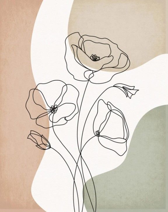 Classy Art Poppies by JJ Design Wall Art-0