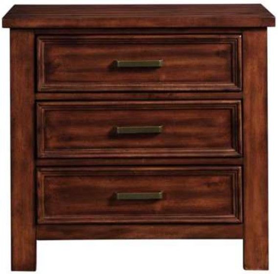 Elements International Sullivan Rich Cherry Nightstand-3