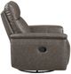 Homelegance® Hadley Dark Brown Leather Manual Swivel Glider Reclining Chair-3