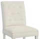 Fairfield® Customizable Entree Dining Straight Short Back Dining Chair with Linen Legs and Buttons-4